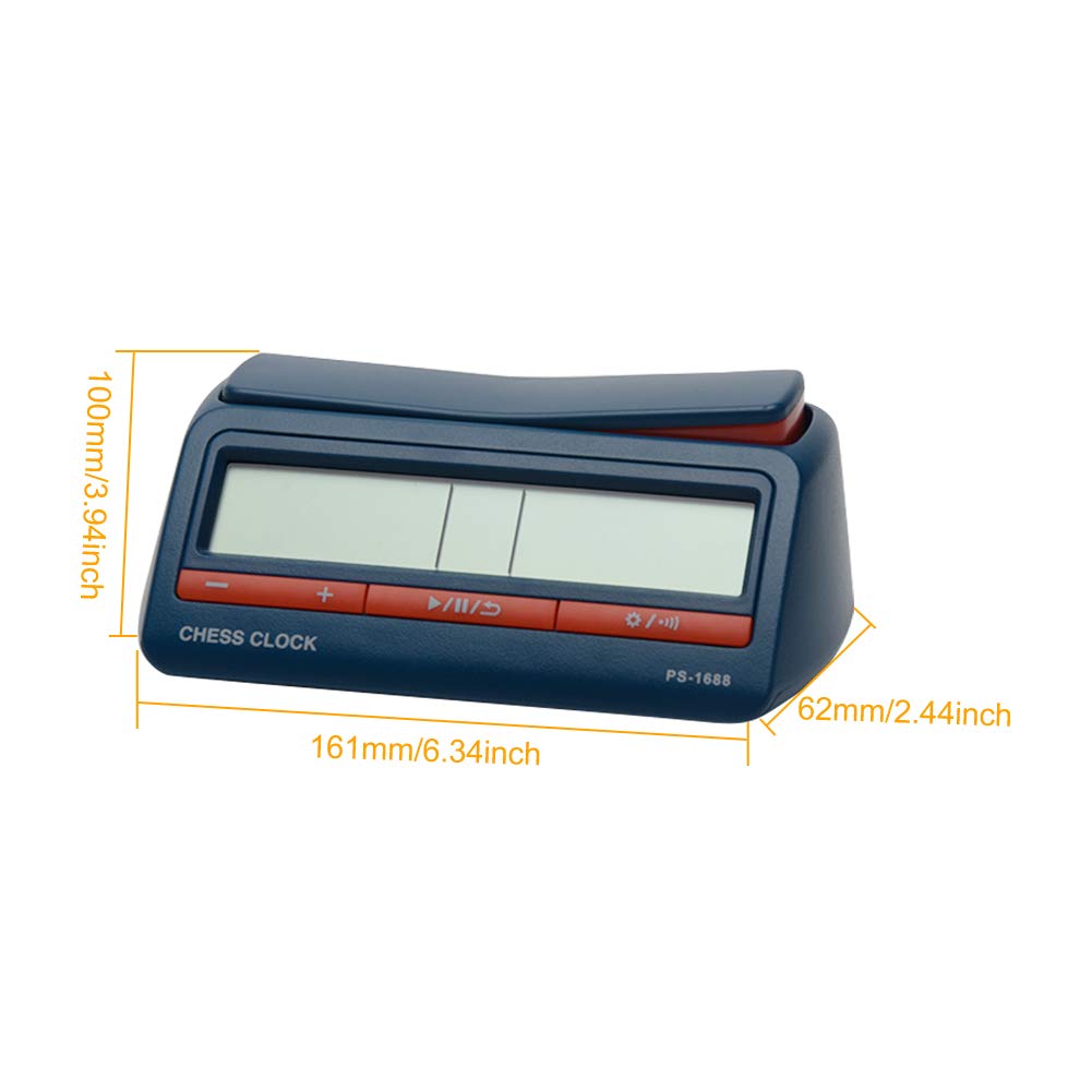 Chess Clock, Advanced Digital Chess & Portable Game Timer, for Portable Timer for Board Games and Delayed Countdown Function