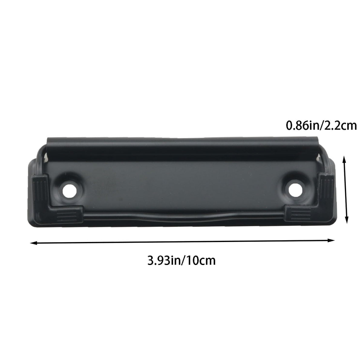 WELWIK 6PCS 2.8 Inch Long Black Polished Metal Clips with Rivets Mountable Clipboard Clamp Hardware Information/Documents/Menu Folder for Displaying Artwork