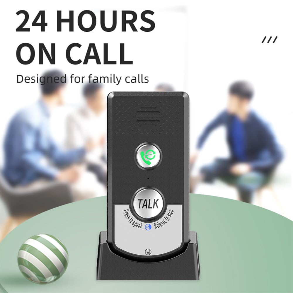 Decdeal 2 Pack Intercoms Wireless for Home, Voice Bidirectional Caller Home Ultra Long Distance Voice Interphone Elderly Caller Room to Room Communication Intercom Two Way Ringtone Call