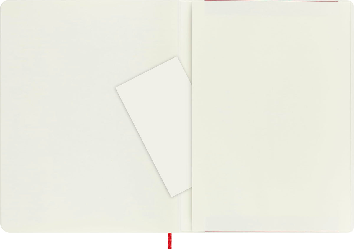Moleskine Classic Notebook, Soft Cover, XL (7.5" x 9.5") Plain/Blank, Scarlet Red, 192 Pages