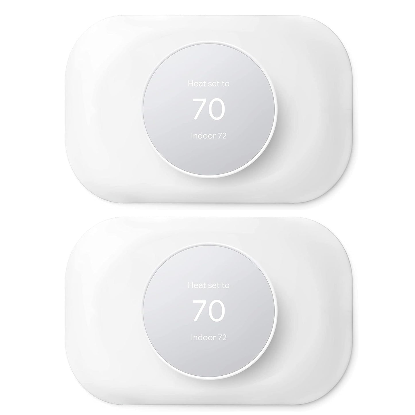 Compatible with Google Thermostat 2020 Wall Plate Cover - Petrichor Nest Thermostat Trim Kit, Made for Google Nest Thermostat 2020, Cover Imperfections Easy to Install - White（2 Pack）