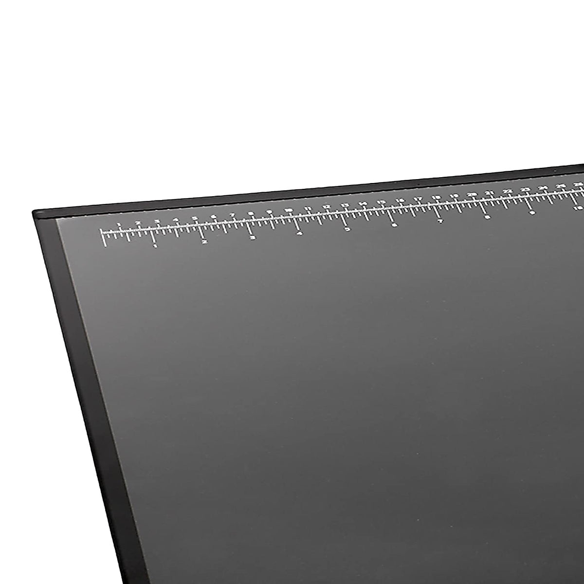 Artistic Logo Pad Engineering Desk Mat Pad for Desktop Organization & Document Protection, Printed Ruler Measurements, Black/Clear, 19" x 24"