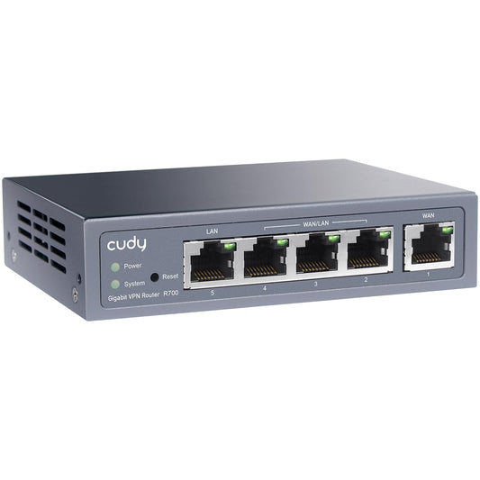 Cudy New Gigabit Multi-WAN VPN Router, Up to 4 Gigabit WAN Ports, SMB, Load Balance, Lightning Protection, PPTP L2TP WireGuard OpenVPN IPsec VPN Router