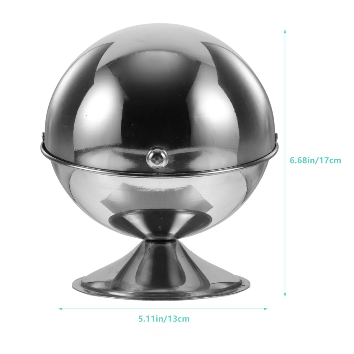 Yardwe Stainless Steel Sugar Bowl with Roll Top Lid Household Condiment Jar for Sugar Storage and Kitchen Salt Canister 6.69X5.11X5.11 Inches