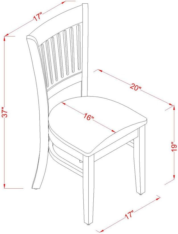 East West Furniture ANVA3-LWH-W 3 Piece Dining Room Furniture Set Contains a