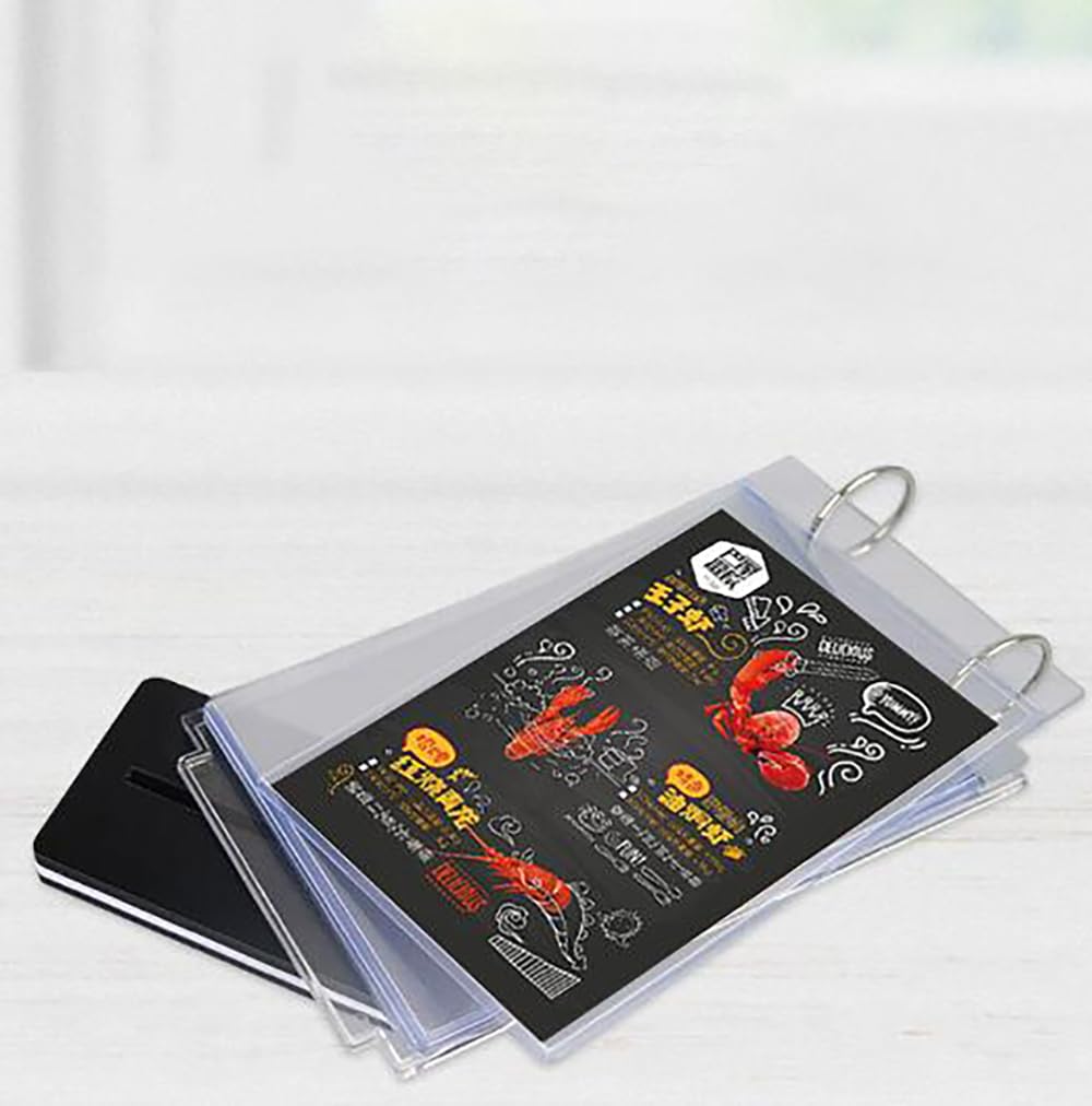 HENGSENLI A5 T-shaped multi-page flip acrylic sign holder, menu / photo / advertising / drink display stand