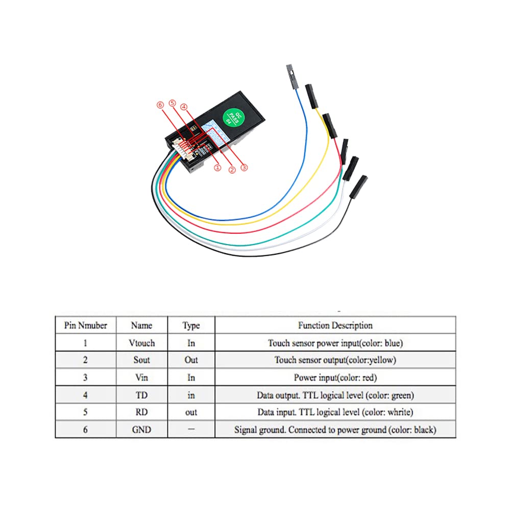 Geekstory Optical Fingerprint Reader Sensor Module Door Lock Access Control Red Light for Arduino Mega2560 UNO R3