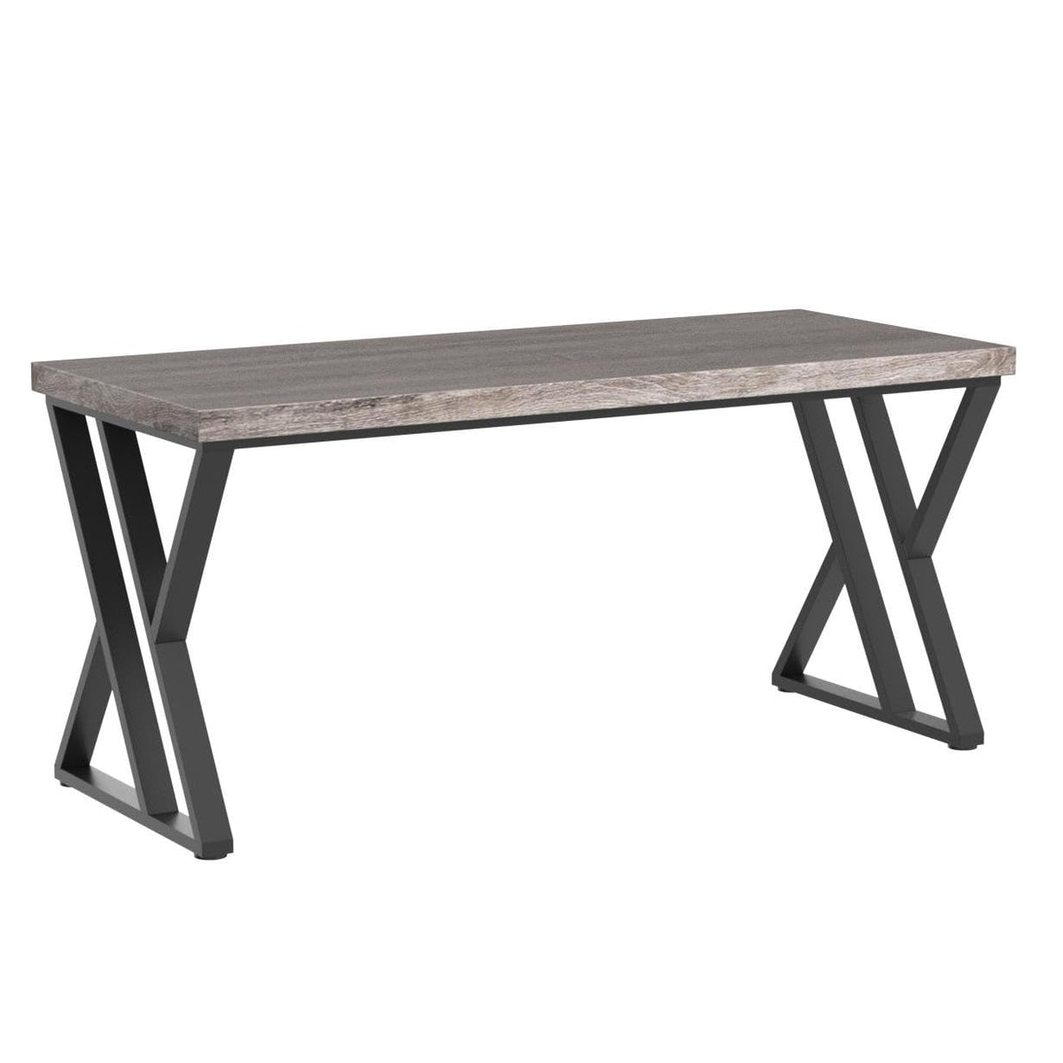Tribesigns Writing Computer Desk, 55 inch Heavy Duty Study Desk with Z-Shaped Metal Leg, Modern Simple Home Office Computer Desk, Grey