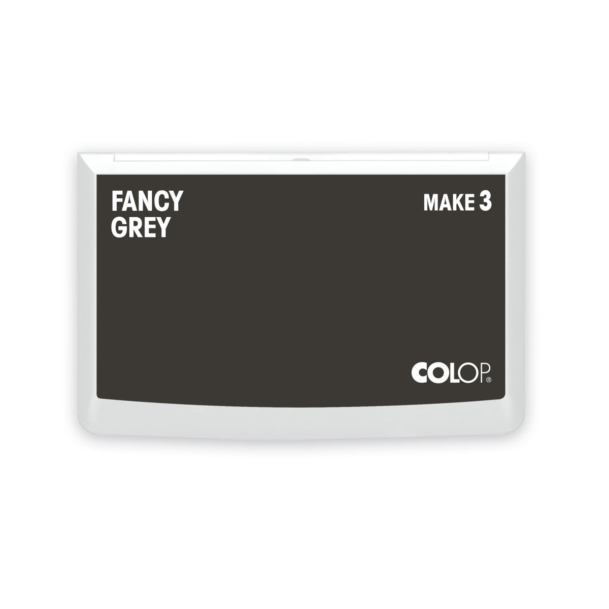 COLOP Make 3 Series Premium Ink Stamp Pad – Large 3.5" x 6.25" Water-Based & Acid-Free Non-Toxic Ink for Rubber Stamps, Crafting, and Scrapbooking – Fancy Grey