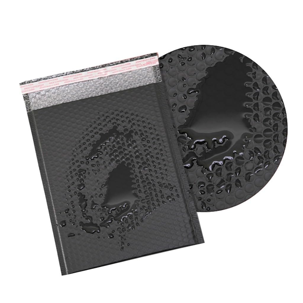 FCLMHD Black Bubble Mailers 8.5x12" 25 Pack Medium Mailing Envelope Usable Size 8.5x11"Strong Adhesion Opaque Padded envelopes for Small Business Mailing Books Clothes Makeup Supplies