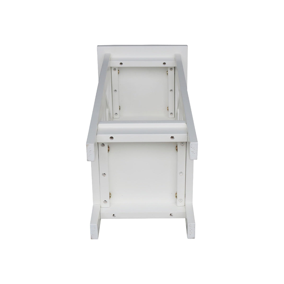 IC International Concepts, 30" X-Sided Plant Stand , Solid Wood, Real Parawood, 12" W x 12" D x 30" H, Easy Assembly, Snow White