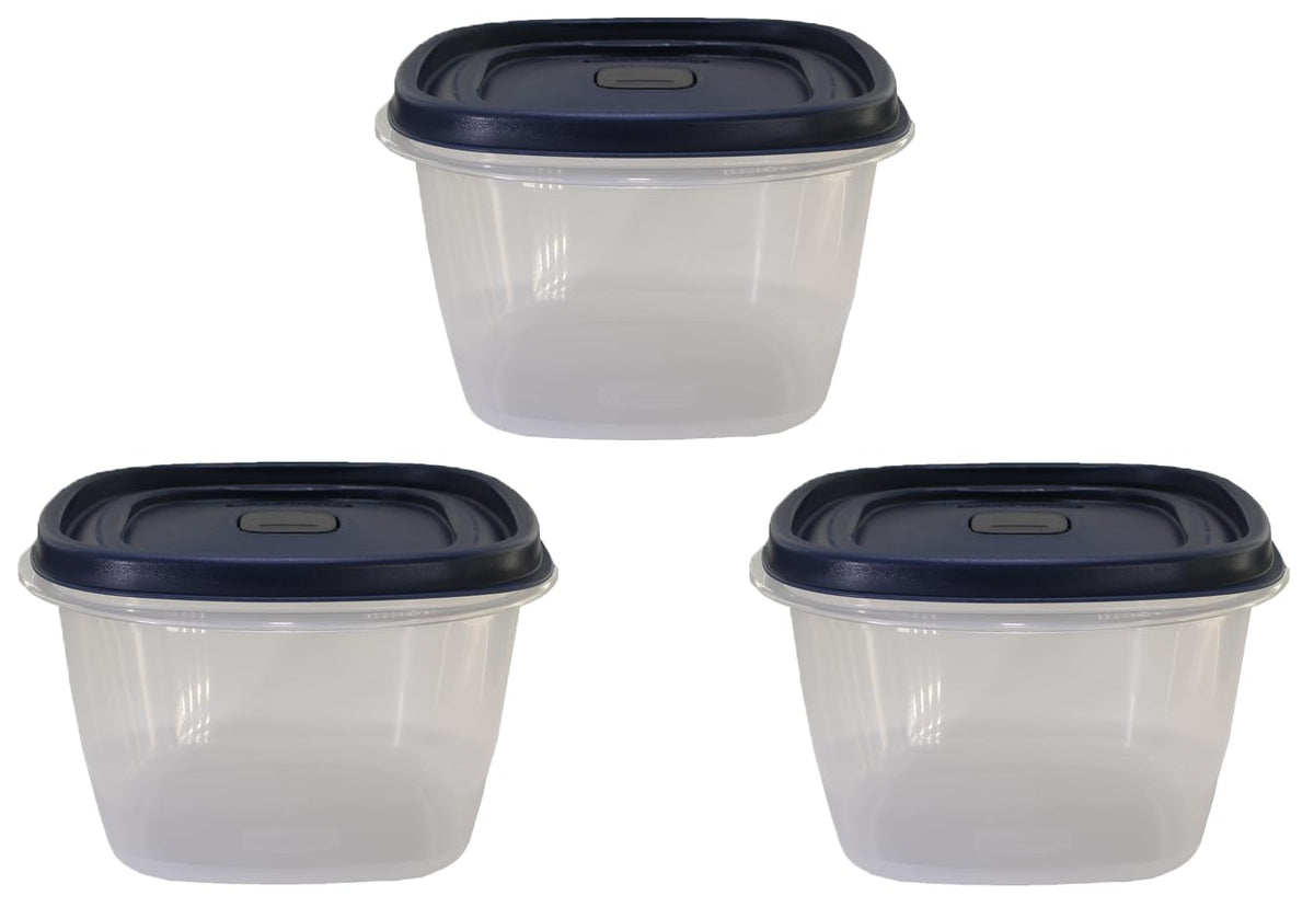 Utensilux Bundle Food Storage Containers 7 Cup Food Storage Containers 7 Peice Set, Teal Easy Find Lids, 3 Containers, 3 Lids Chalk Pen And Chalk Labels