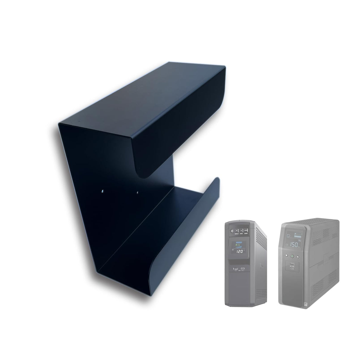 UPS Wall Mount Bracket | Single Mount Compatible with APC & CyberPower UPS Battery Backup | Heavy Duty Mounting Kit for Home Office, Server Rack | Easy Installation, Saves Floor Space (Model 143)