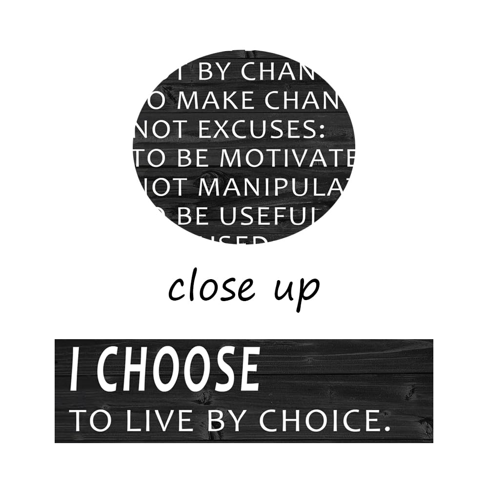 Motivational Canvas Wall Art Inspirational Picture I Choose to Live by Choice Poster Quotes Success Canvas Artwork Print Framed for Home Office Living Room Bedroom Wall Decor[12''W X 18''H]