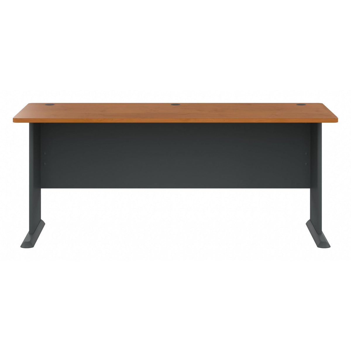 Bush Business Furniture Series A 72W Desk in Natural Cherry and Slate, Large Workstation for Home or Professional Workspace, Desktop Solution for Office Use