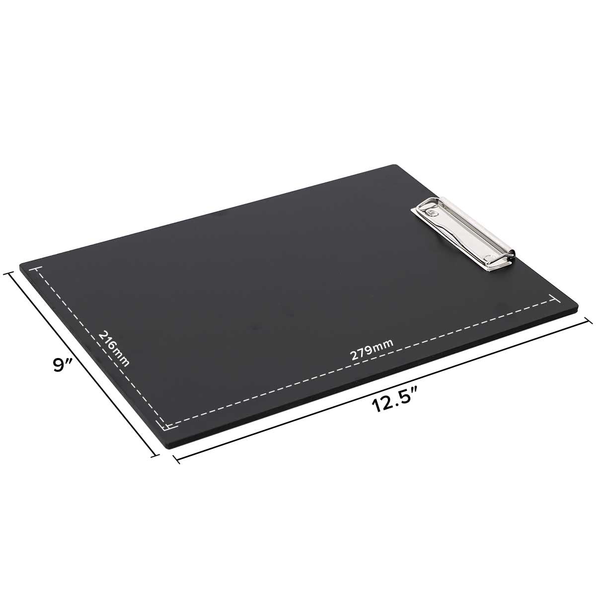 LZMS 4 Packs 9" x 12 1/2" Black Wood Color Clipboards, Menu Holder, Check Presenter with Clips - Suitable for Presenting Menus, Wine Lists and Daily Specials