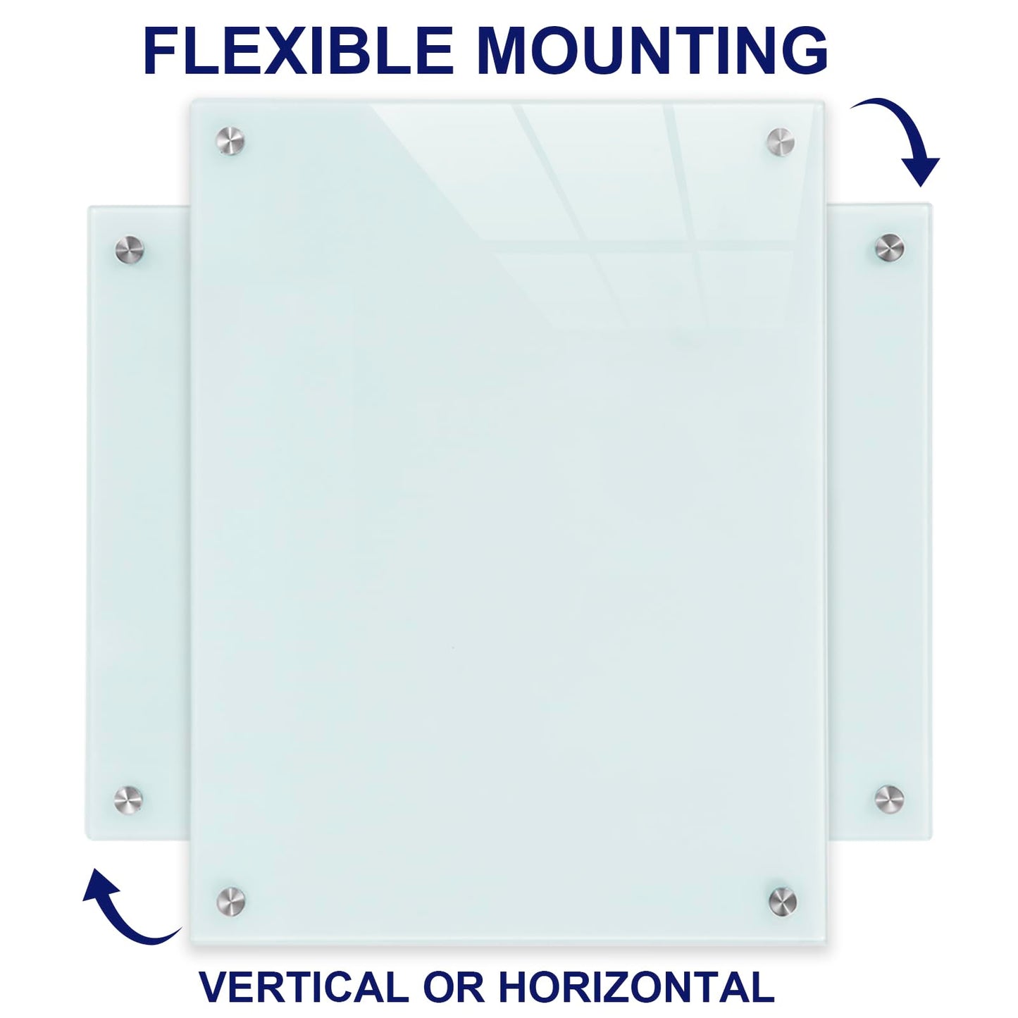 Gooderboard Glass Magnetic White Board - 48 x36 Inches Frameless Dry Erase Whiteboard for Wall, Writing Board for Meeting, Wall Mounted Glass Board for Office and Schools