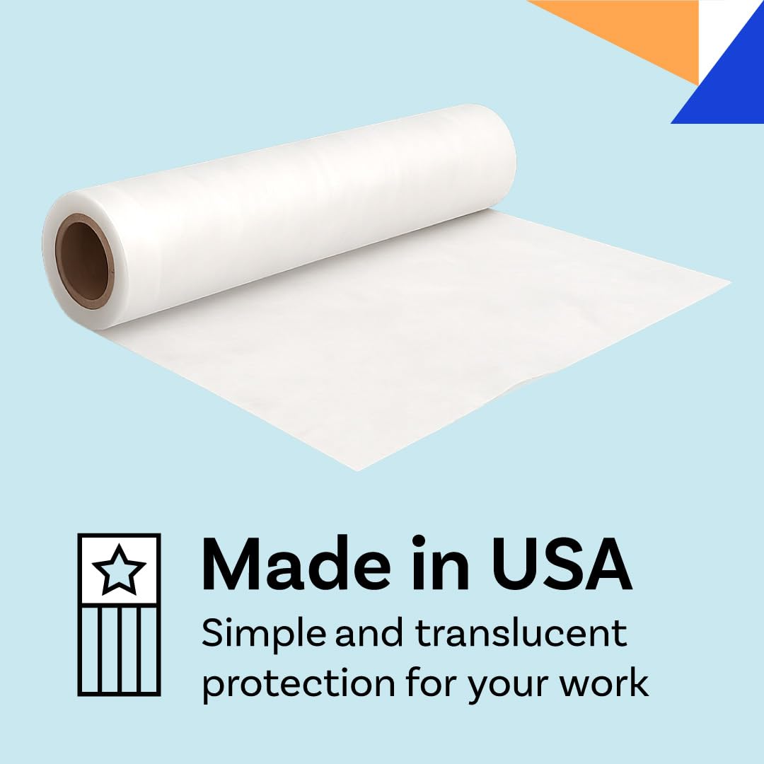 Glassine Paper Roll, 36 inch x 300 ft (100 yds), Made in USA, Archival Acid Free Paper for Storage, Artwork, Protection, Baking, Food Packaging and Wrapping, 25 lb Glassine Roll, White