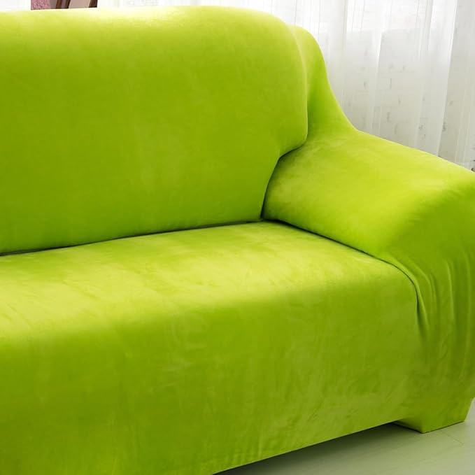 vctops 1-Piece Velvet Plush Stretch Loveseat Sofa Slipcover