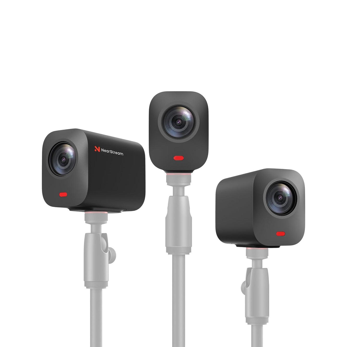 NearStream 3-Pack Live Streaming Camera 2K, Streaming Webcam with 40X Hybrid Zoom, 8-MEMS Mic with Noise Canceling, 6H Battery, Camera for Streaming on YouTube/Twitch/Facebook/Rtmp, App Control