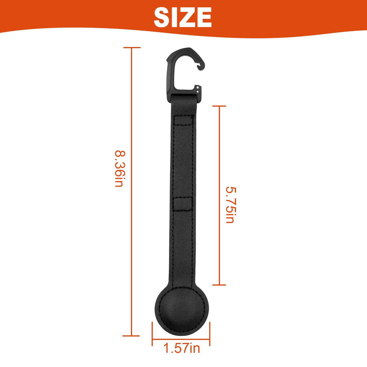 2 Pack Cowboy Hat Holder for Truck, Leather Magnetic Cap Clip, Truck Car Seat Hat Organizer Accessories for Men and Women, Suitable for Car, SUV, Pickup Seat Back Headrest Hat Clip Storage (Black)