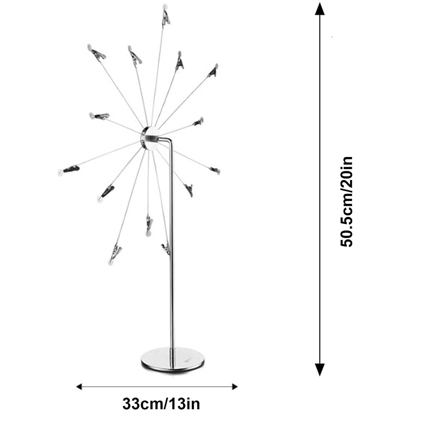 Teadokly 14-Head Clamp Ferris Wheel Desktop Photo Holder Clips, Card Picture Display Stand Photo Tree Stand Holder for Memo Paper Note Photo Christmas Wedding Number Card Display