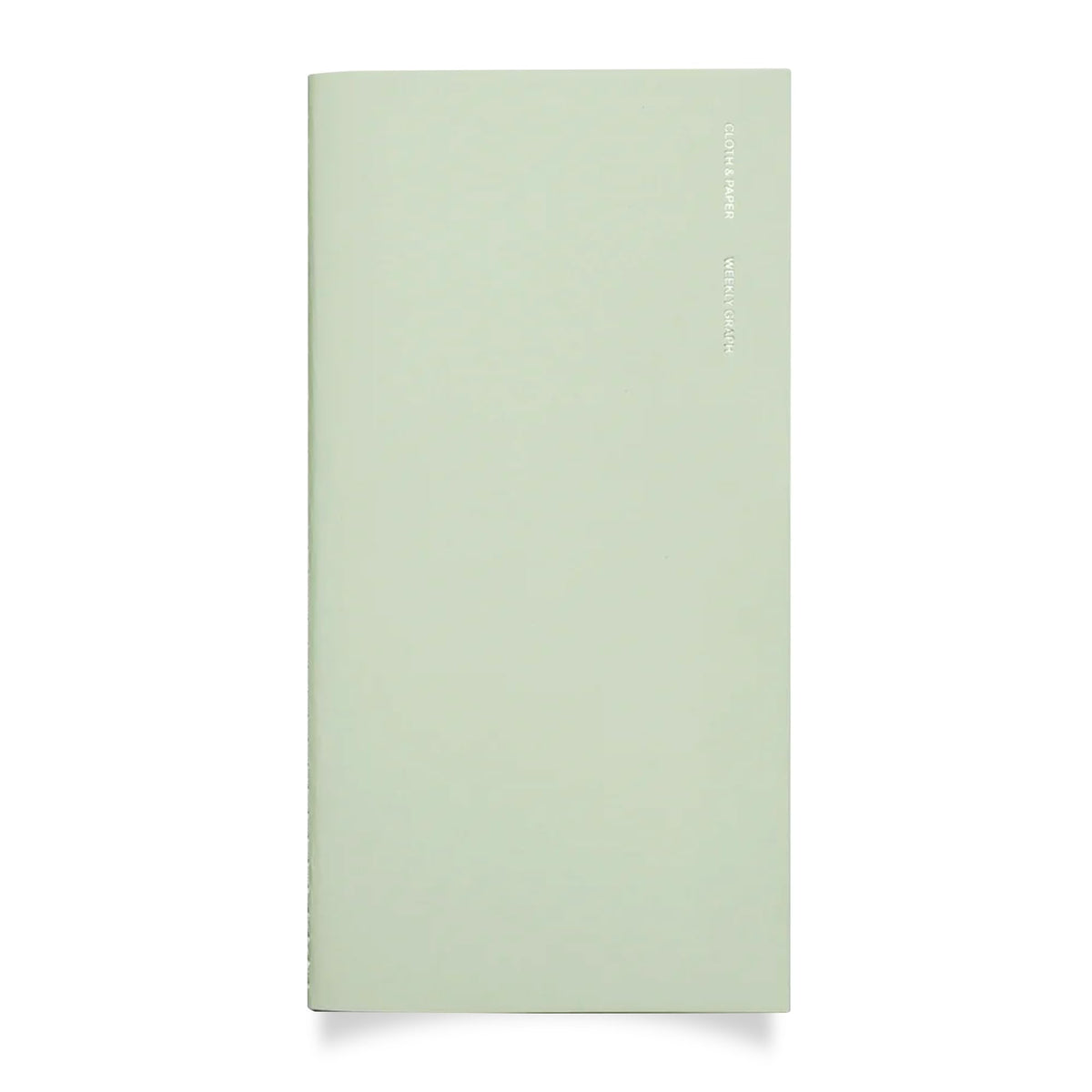 Cloth & Paper Travel Notebook | Weekly Planner Graph – Matcha | A5 Slim Weekly Planner Notebook 4.3" x 8.3" | Weekly Schedule Planner with Graph Layout for Planning, Tasks & Notes – Soft Touch Cover