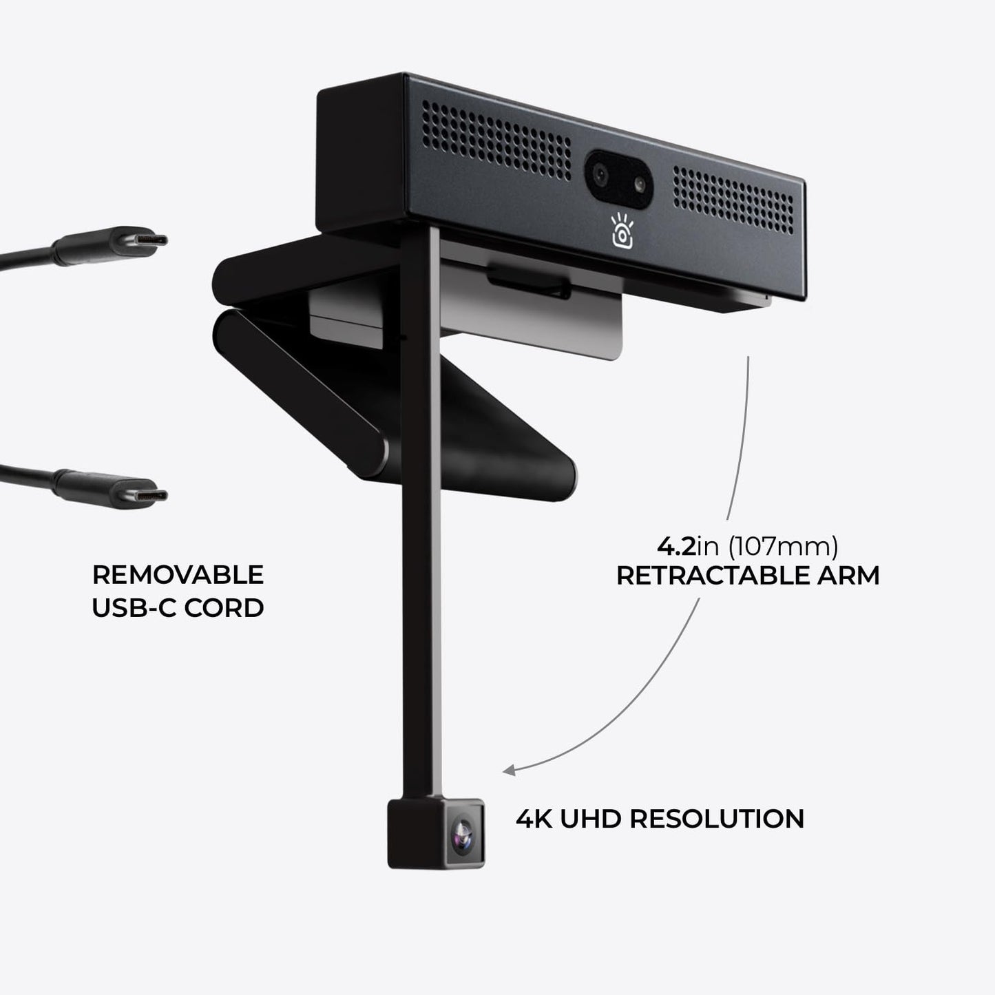iContact Camera ProHello 4K HD Webcam with Eye Contact, Windows Hello Facial Recognition, Noise Cancelling Mics, USB Plug & Play for Mac, PC & Linux, Works with Zoom, Teams, Meet, Video Calls