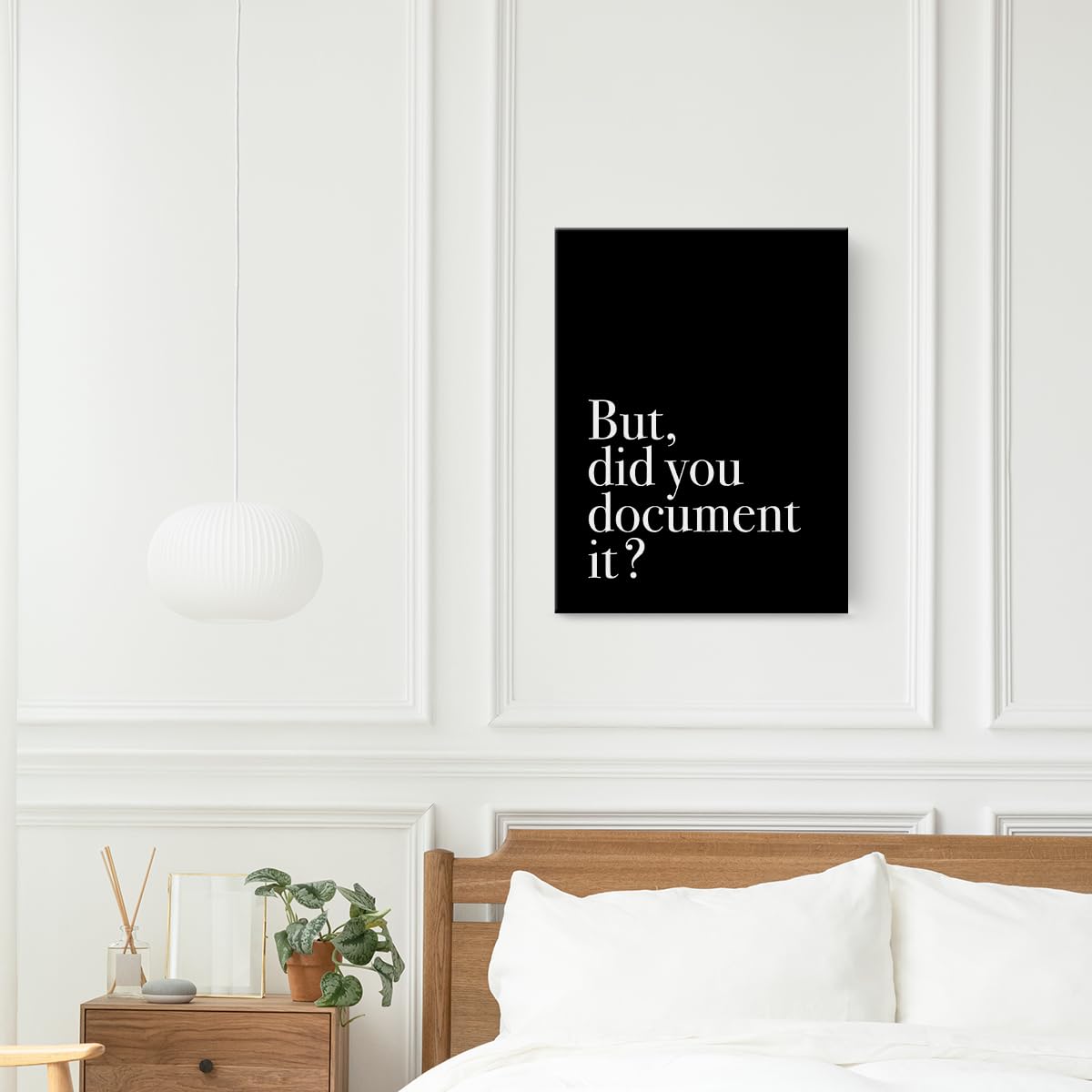 Canvas Wall Art: Framed Paintings for Office & Living Room - Employee Appreciation Gifts - Humor & Funny Themes - Black