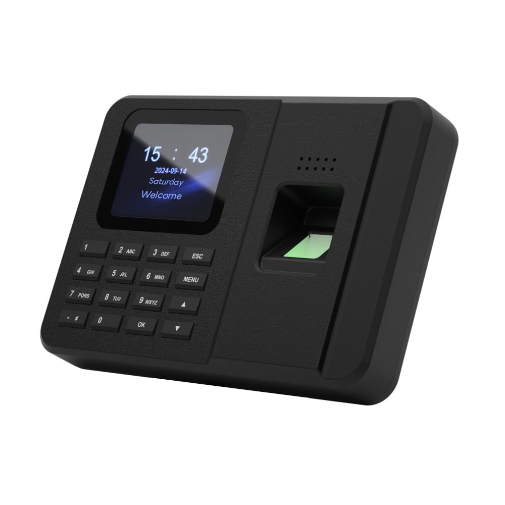 Rabitpos Time Clocks for Employees Small Business, Fingerprint + PIN, Biometric Clock in and Out Machine for Employees, No Monthly Fee, No Software Required