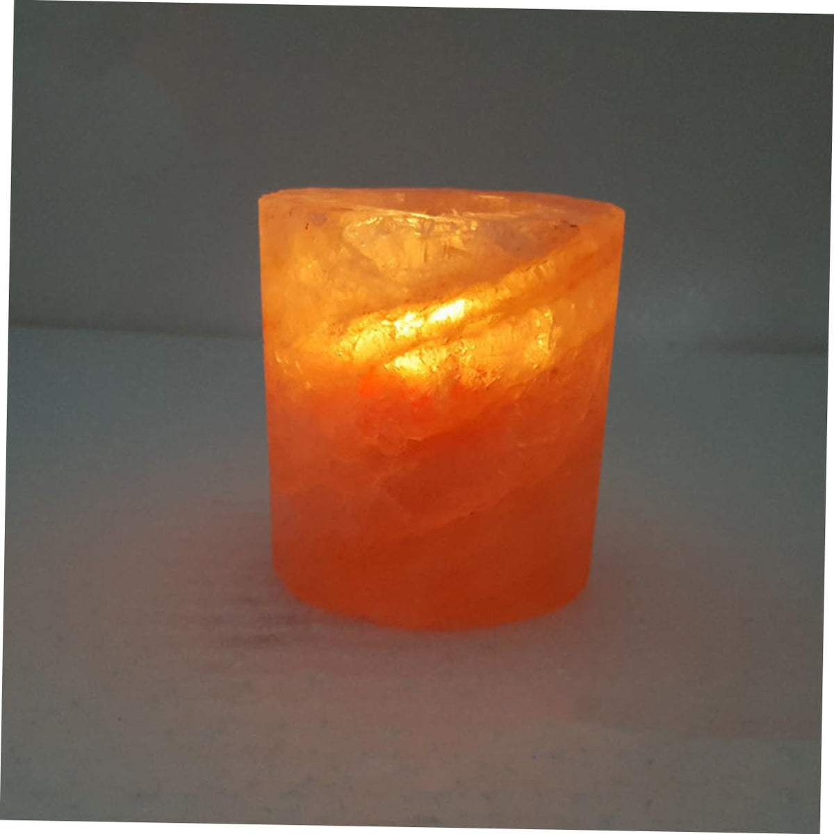 LIFKOME Himalayan Salt Candle Holder for Meditation Yoga Desktop Ornament Cozy Home Decor for Parties Craftsmanship Housewarming Present