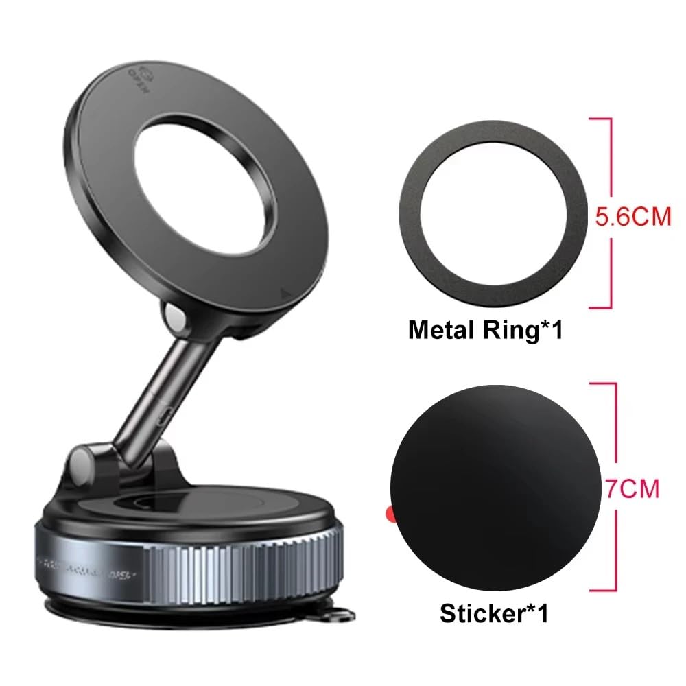 Upgrade Vacuum Magnetic Phone Holder for Your car,106 LBS Extra Strong Suction Cup N52 3800 Gauss Magnet Phone Mount for Cell Phone Holders for Your Car - Gym - Mirror for iPhone