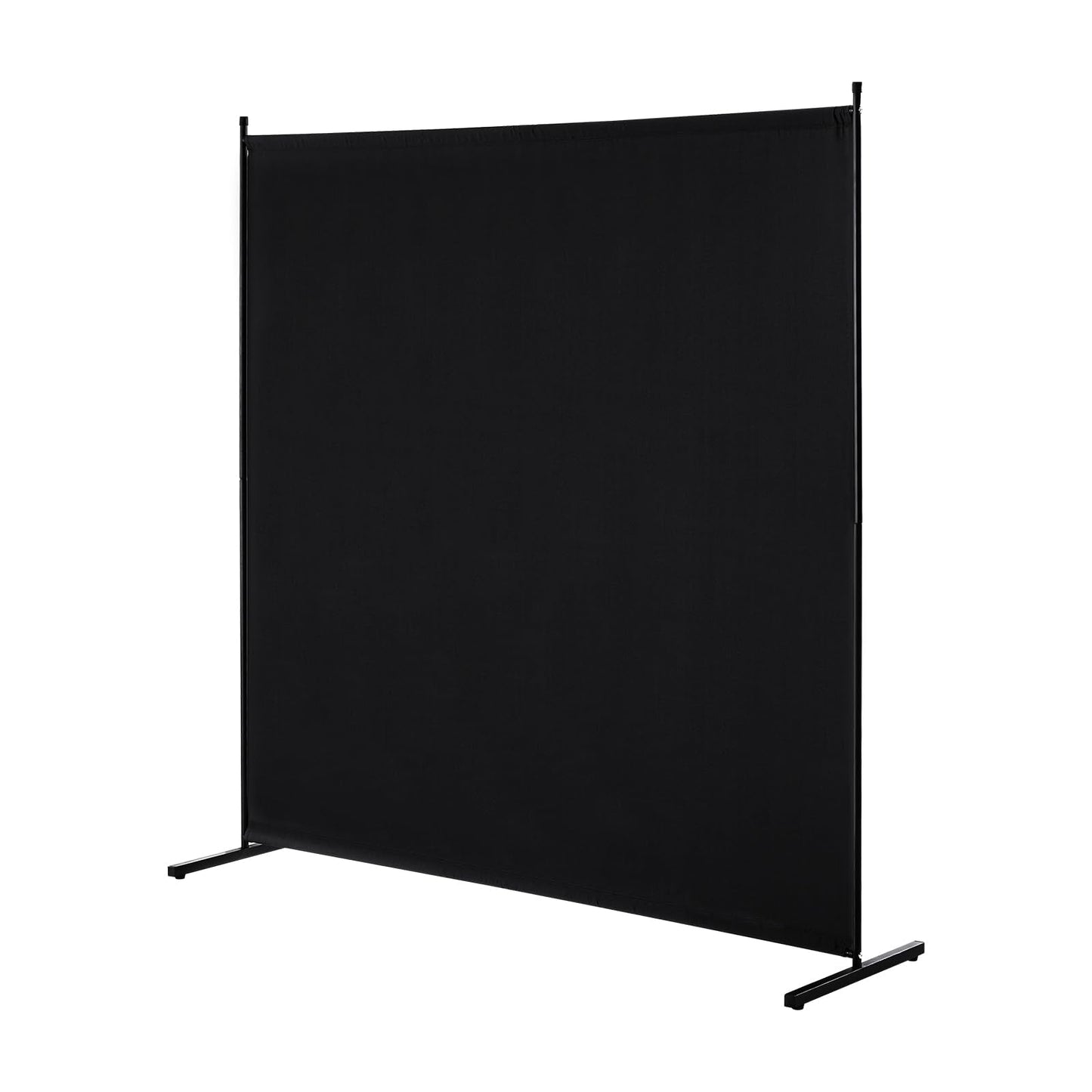 VEVOR Room Divider, Single Panel Room Divider, 6FT Privacy Screen Indoor, Partition Divider for Room Separation, Freestanding Room Divider Panel for Office, Bedroom, Black