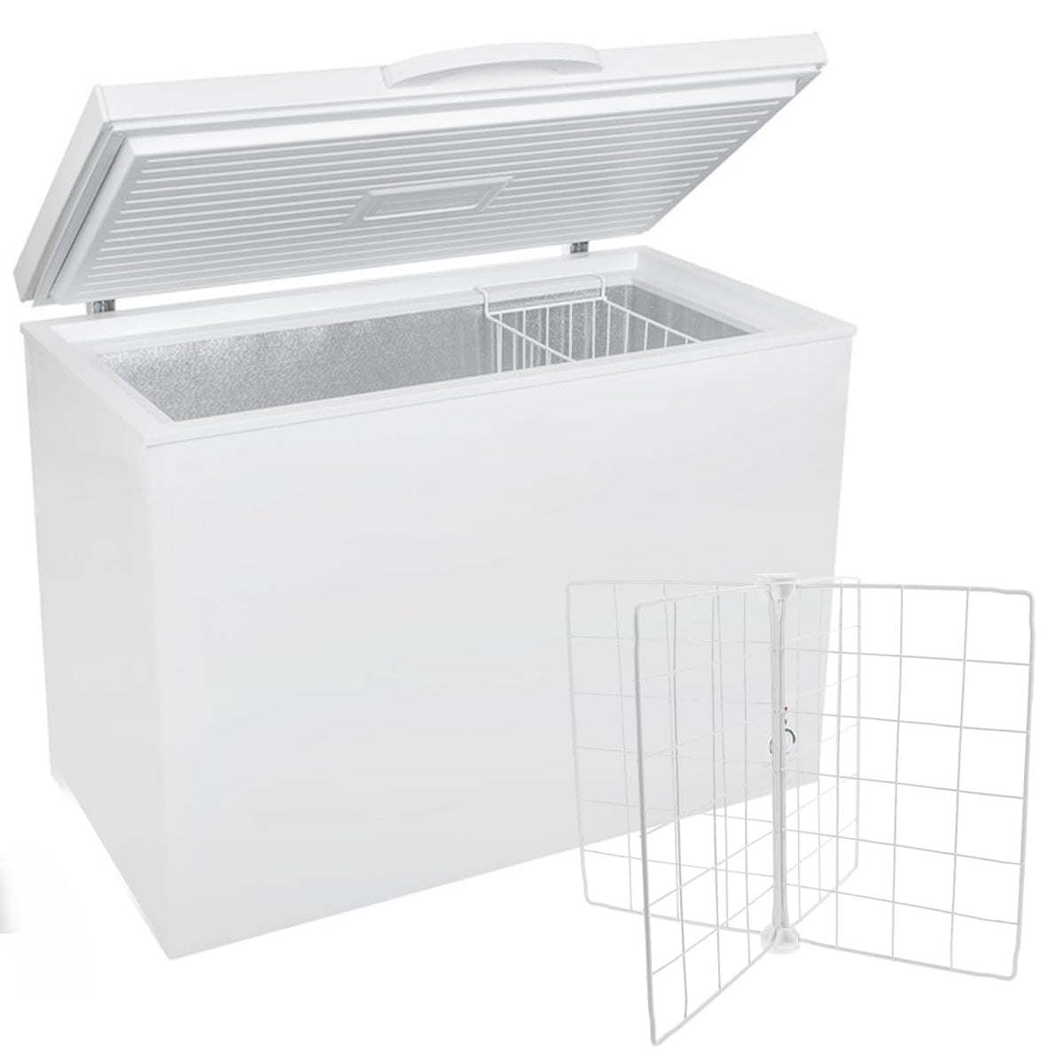 BESTYASH Freezer Organizer Divider Adjustable Chest Freezer Organizer with Breathable Layered Mesh for Refrigerator and Freezer Food and Beverage Storage 15.9X15.9X12.6 Inches