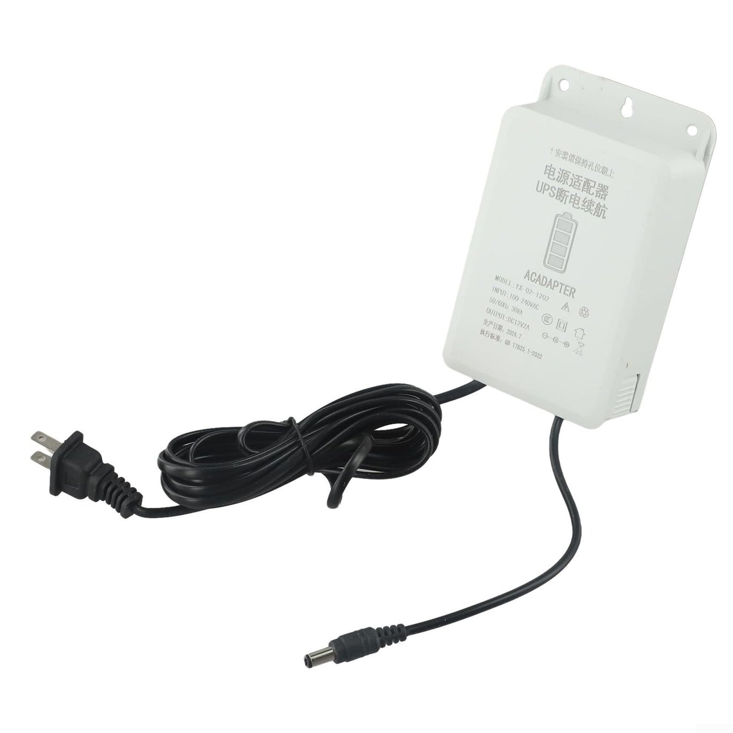 DC 12V-2A Mini UPS Battery Backup Interface with 6000mAh Capacity for WiFi, Router, Modem, and Security Cameras - Uninterruptible Power Supply Adapter for Outdoor Use