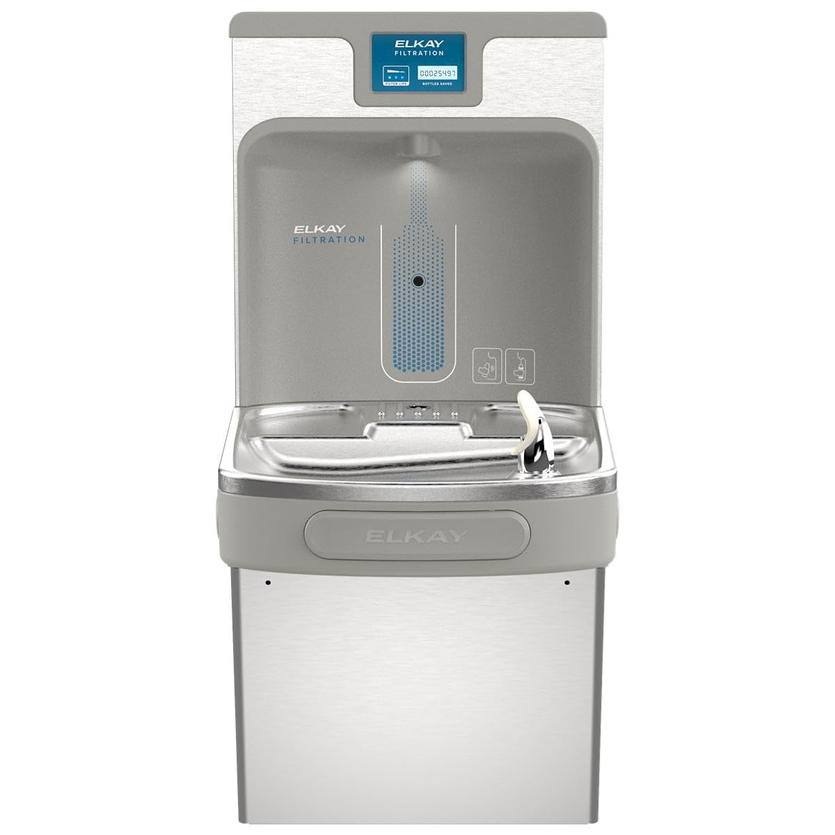 Elkay LZS8WSSP Enhanced Bottle Filler & Single ADA Cooler Refrigerated Stainless High Capacity Lead Drop Down Wrapper