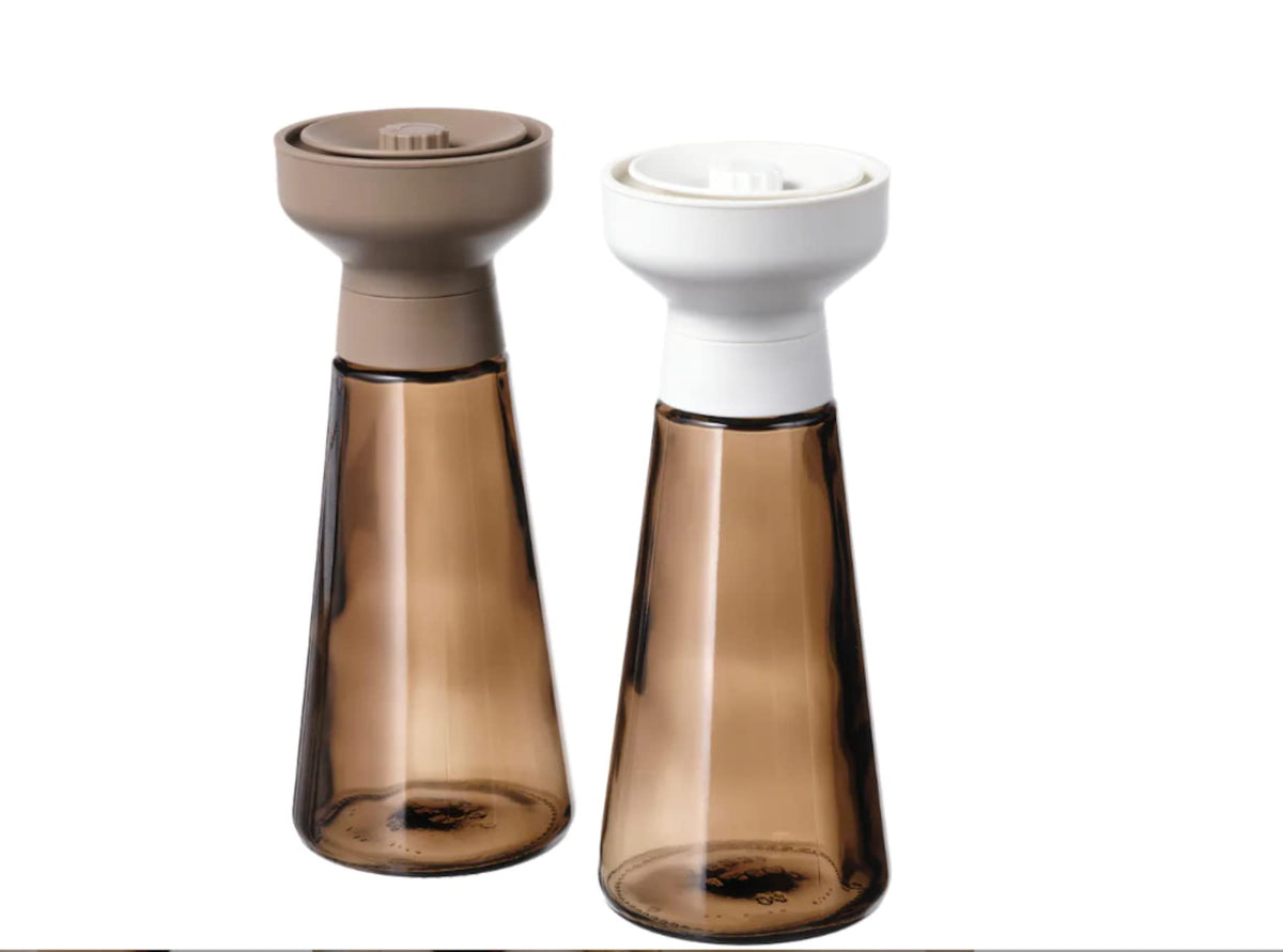 Ikea Halvtom Spice Mill, Glass/Brown, Set of 2 Piece per Pack,19 cm (7 ½ ")