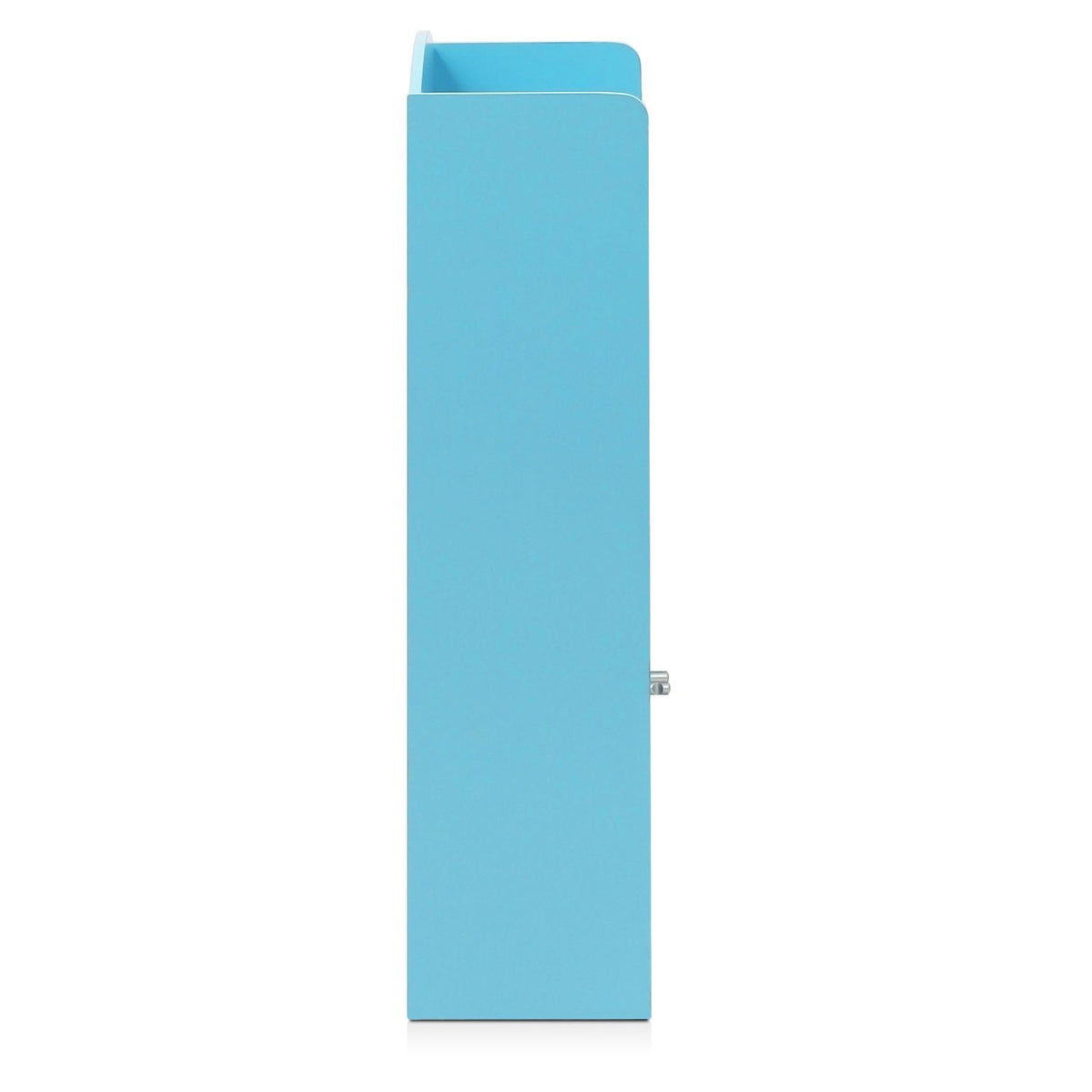Furinno LOVA Book Shelf, Bookshelf with Storage Cabinet, Bookcase with Door, 11.8 x 23.6 x 37.3, for Living Reoom, Bedroom, Home Office, Light Blue