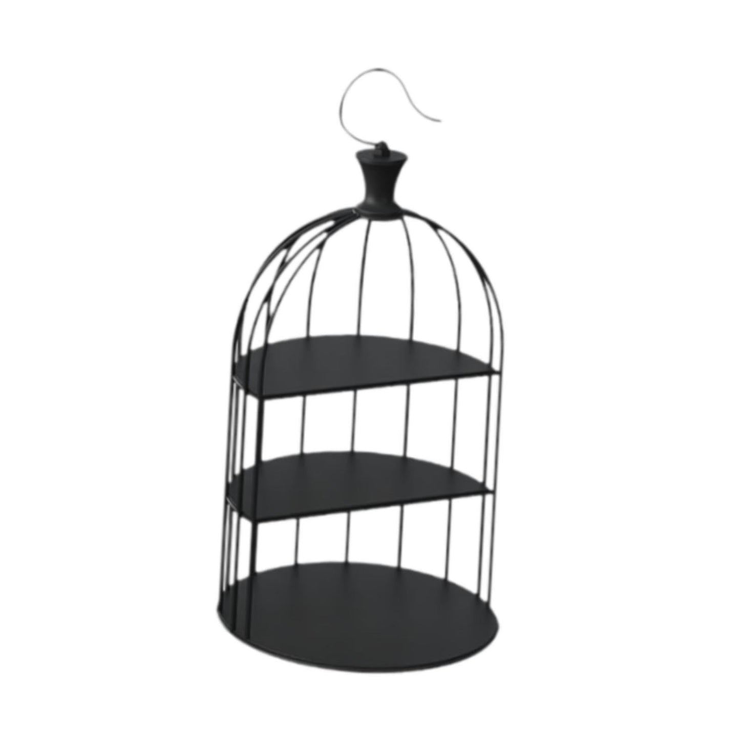 3-Tier Metal Birdcage Cake Stand, Gold Dessert Display Rack, Multi-Tier Pastry Holder for Weddings and Festive Gatherings, Decorative Fruit Plate Tray