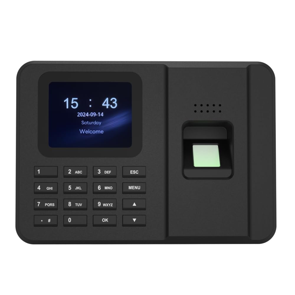Rabitpos Time Clocks for Employees Small Business, Fingerprint + PIN, Biometric Clock in and Out Machine for Employees, No Monthly Fee, No Software Required