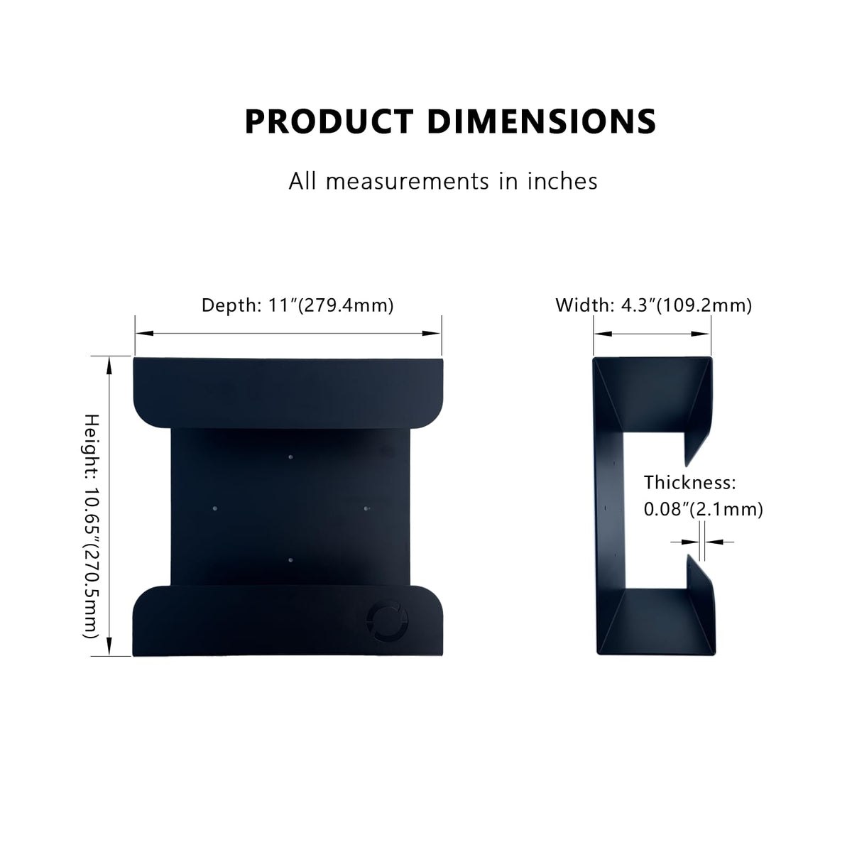 UPS Wall Mount Bracket | Single Mount Compatible with APC & CyberPower UPS Battery Backup | Heavy Duty Mounting Kit for Home Office, Server Rack | Easy Installation, Saves Floor Space (Model 143)