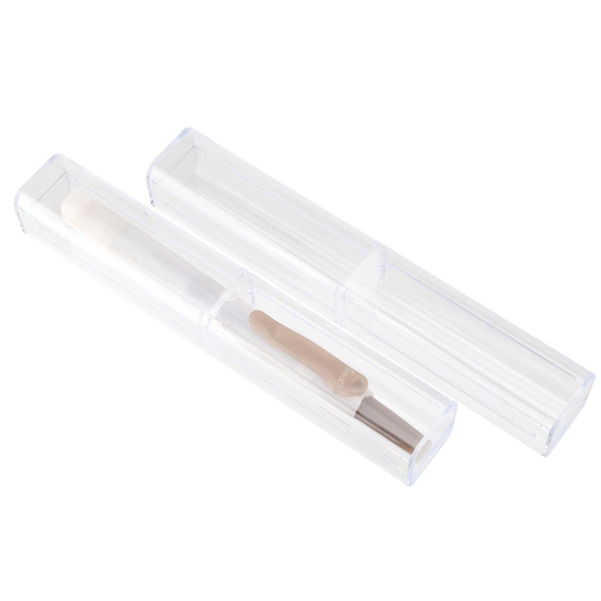 KOHAND 50 Pcs Acrylic Pen Boxes, Single Clear Plastic Pen Case Container, Empty Transparent Ballpoint Pen Gift Display Storage Boxes for School Office Business Supply