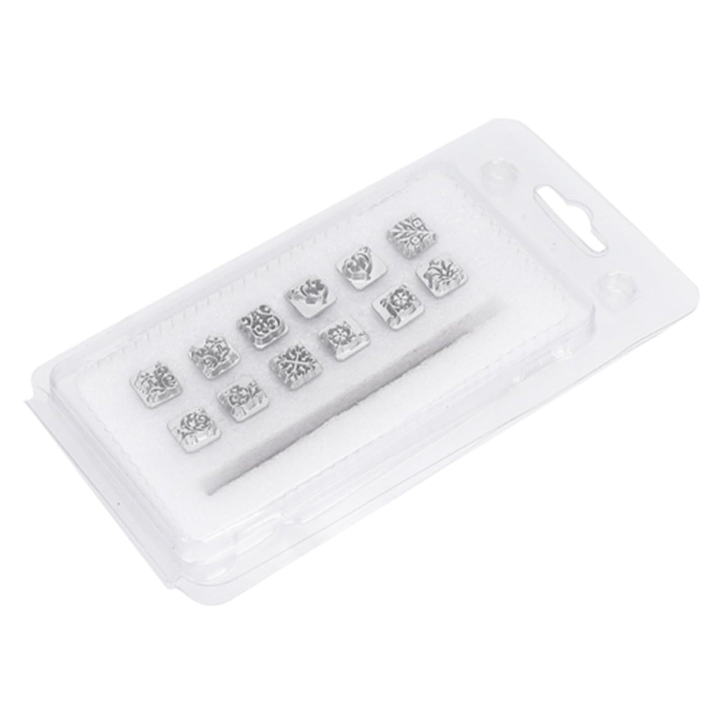 12PCS Leather Stamping Tools, 12 Patterns Zinc Alloy Leather Craft Stamps Punch Set Tool, Flower Design Leather Stamper for Leather Craft DIY Jewelry Marking