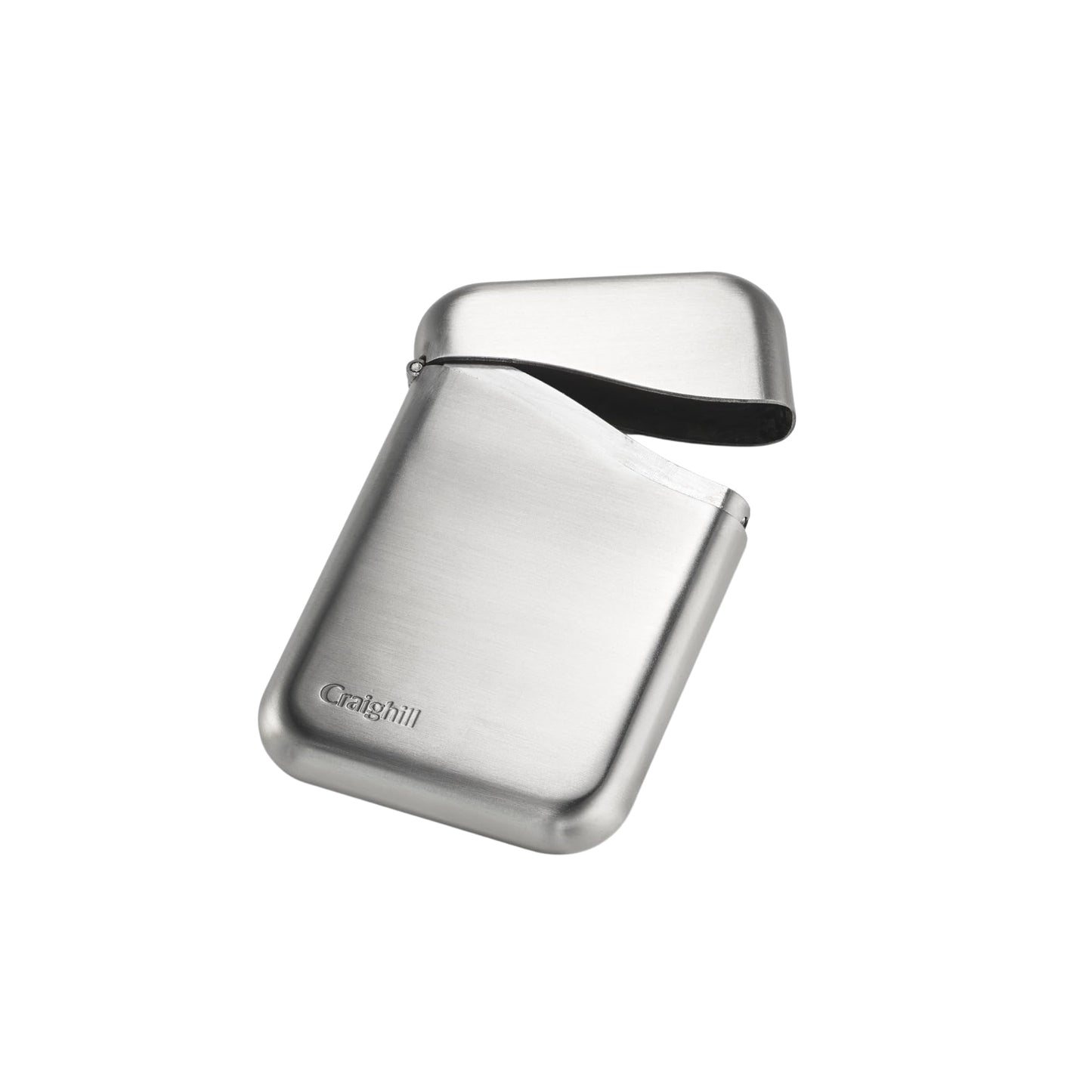 Craighill Summit Business Card Case - Front Pocket Card Holder for Men & Women, Slim & Stylish, Fits Cash, Credit & Business Cards, Solid Metal Construction - Stainless Steel