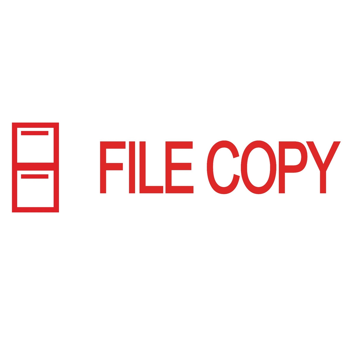 AccuStamp2 File Copy Stamp, Shutter Pre-Inked One-Color File Copy Stamp, 1/2" x 1 5/8" Impression, Red Ink