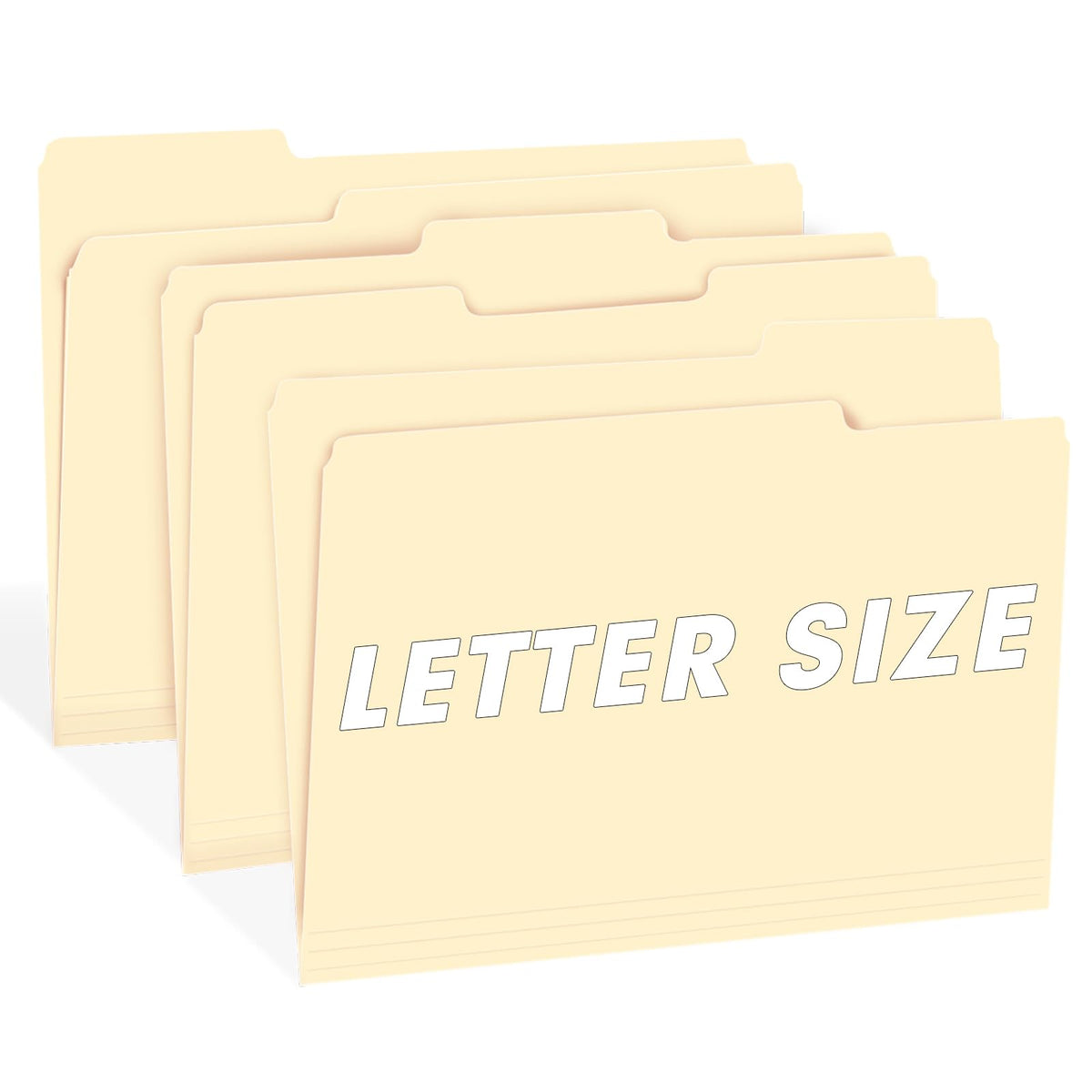 File Folder, RAZCC 100 Pack 1/3 Cut Tab File Folders Letter Size, Manila Folders, Folders with Tab, Great for Organizing and Easy File Storage