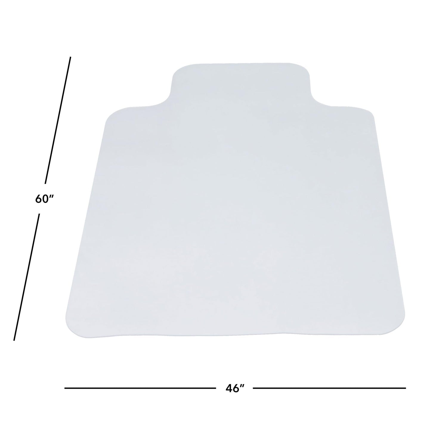 HON Desk Chair Mat for Hard Floor, Office Chair Mat with Extended Lip, Floor Protectors for Work, Home, Gaming, 46" x 60"