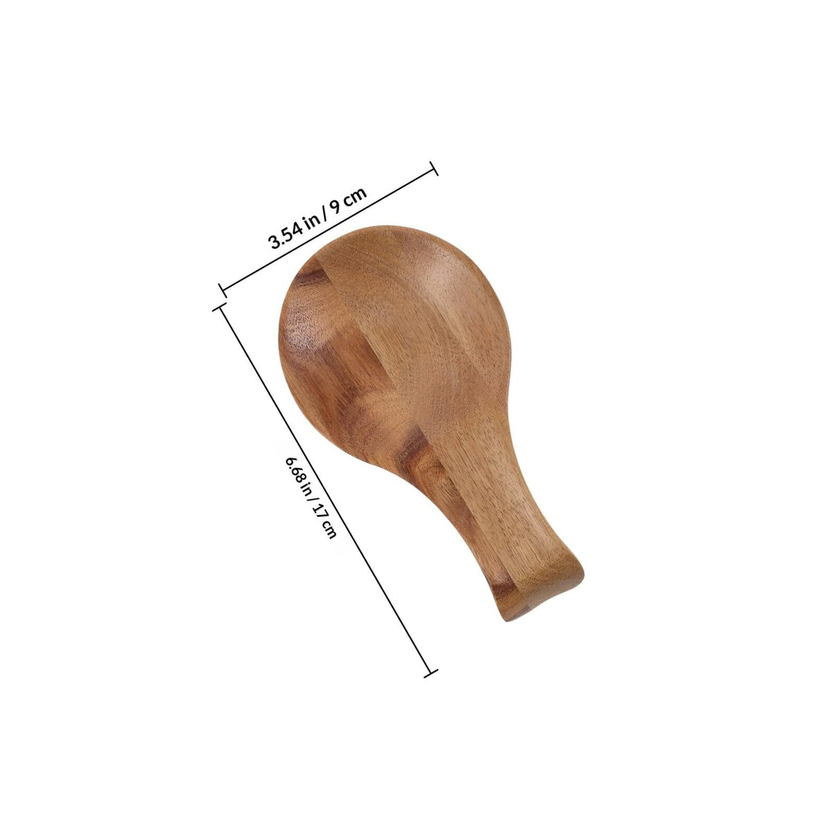 BIUDECO Wooden Spoon Rest for Kitchen Counter, Small Acacia Wood Utensil Holder with 17x9x2cm Size, Decorative Spoon and Spatula Rest for Stove Top and Dining Table Use