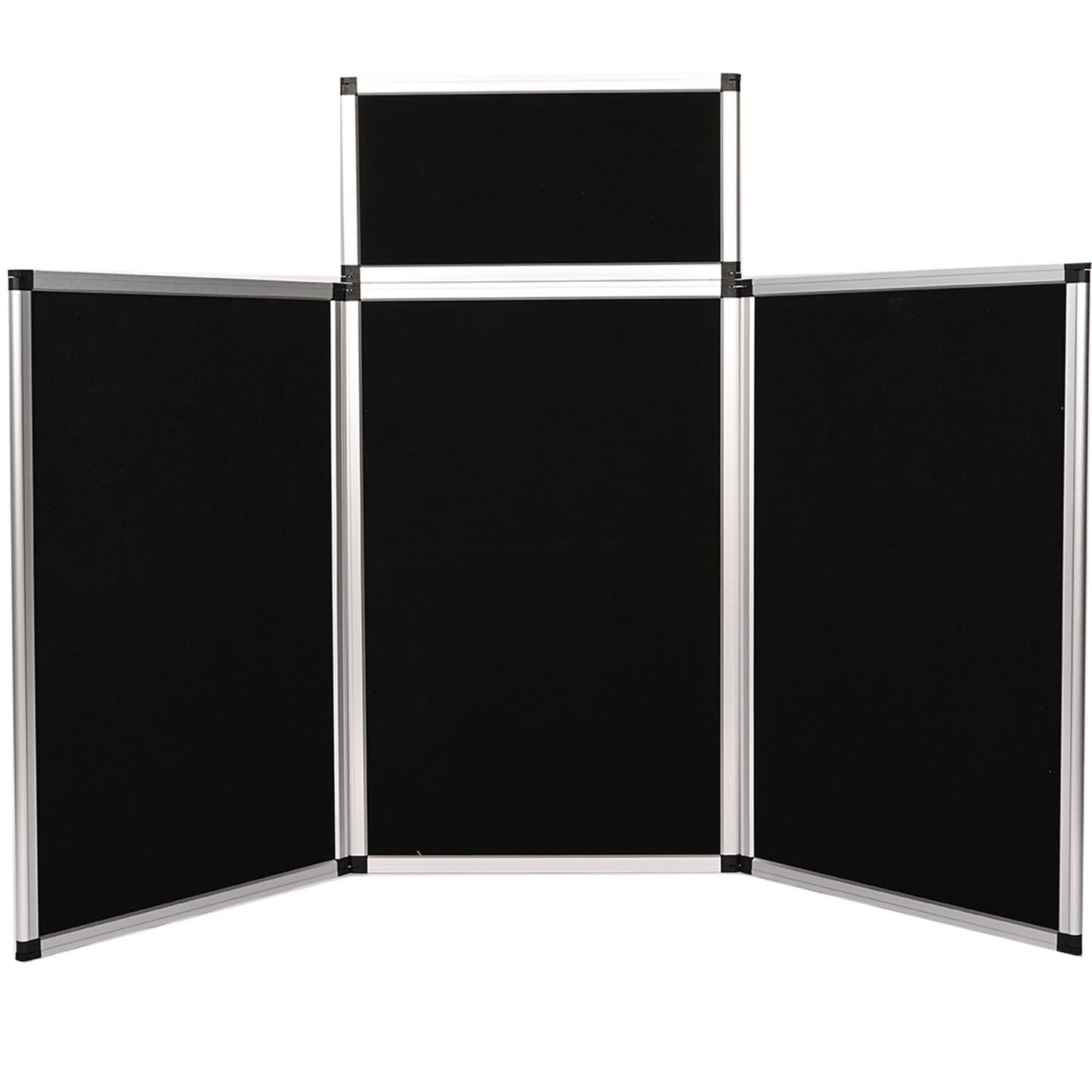 ISXACFF 3+1 Panel Trade Show Presentation Board 70.8“ x 35.4” Trifold Poster Board Folding 3 Panel Exhibition Display Boards Double Sided Tabletop Display with Storage Bag Hook & Loop-Receptive Fabric