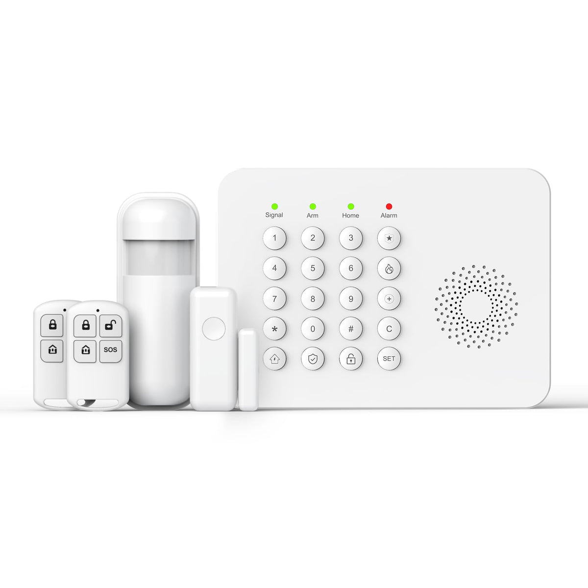 PGST Wireless Home Security Alarm System, DIY Anti-Theft Alarm Kit with Door Window Sensors, Motion Detector, Remote Control for Home Apartment Office Garage